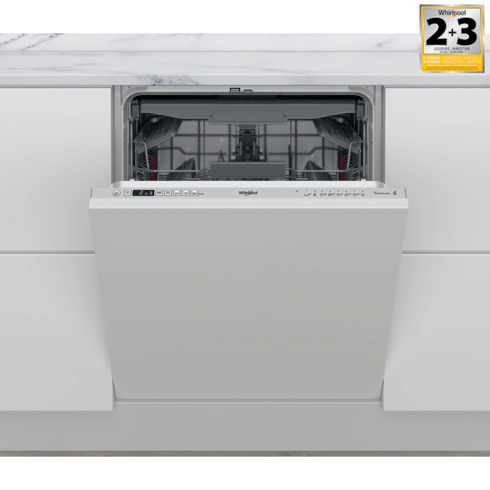 Whirlpool ugradbena perilica posuđa: srebrna boja, standardne veličine - WIC 3C33 PFE