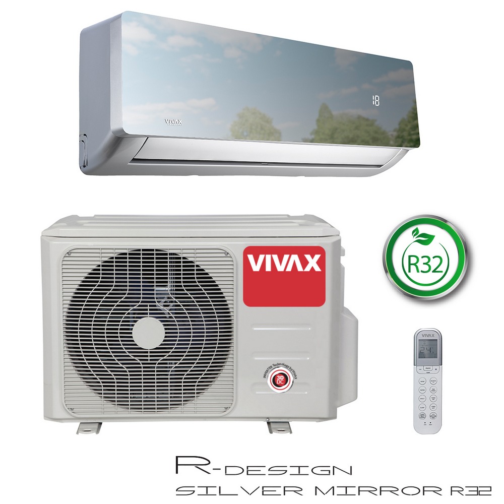 VIVAX R+ klima uređaj 3,5kW ACP-12CH35AERI+ R32 SILVER MIRROR - Slika 4