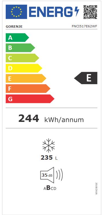 GORENJE Uspravni zamrzivač, 178 x 54 x 55 cm, FNCI517E62WF - Slika 11
