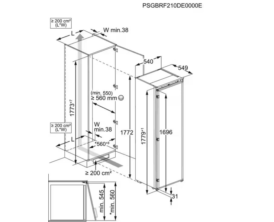 Electrolux 700 zamrzivač ladičar, 177 cm, EUN7NE18S - Slika 8