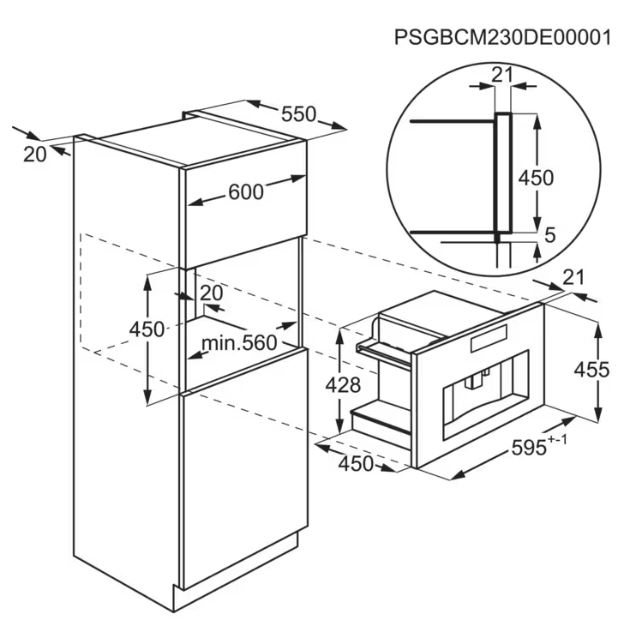 Electrolux 900 Ugradbeni aparat za pripremu kave, KBC85Z - Slika 5