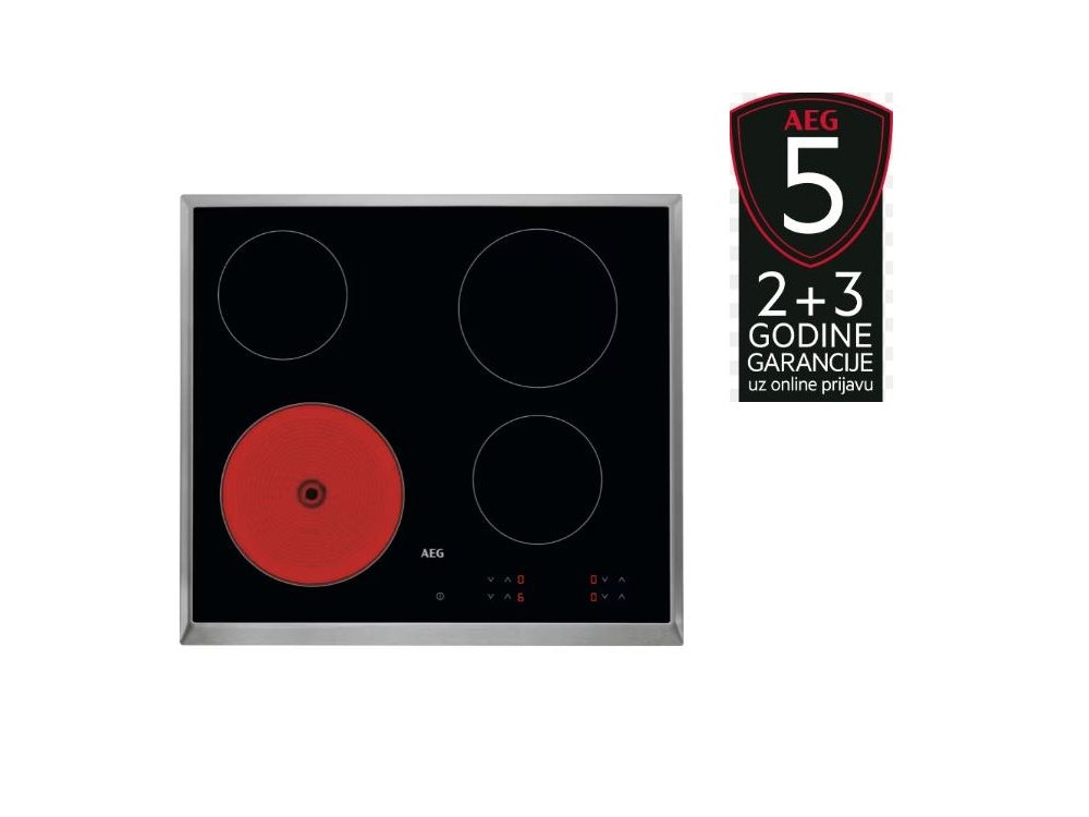 AEG 3000 staklokeramička ugradbena ploča 60 cm, HK624000XB