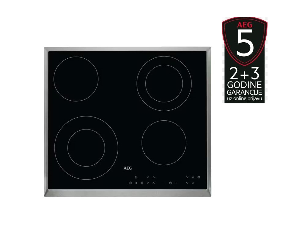 AEG 3000 staklokeramička ugradbena ploča 60 cm, HK634021XB