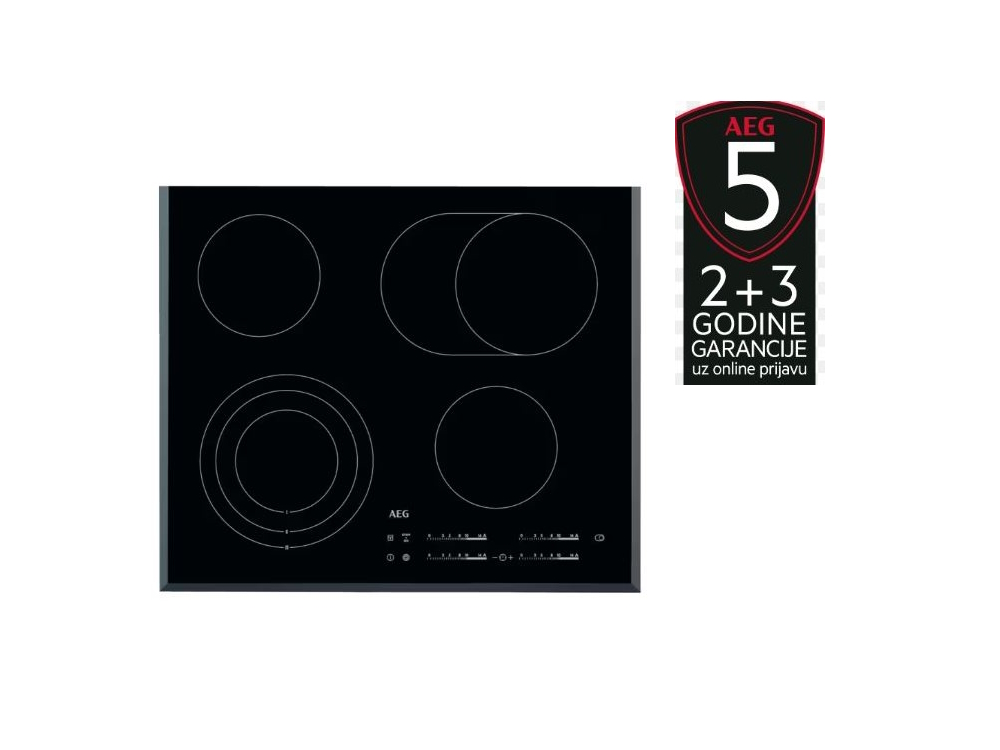 AEG 3000 staklokeramička ugradbena ploča 60 cm, HK654070FB