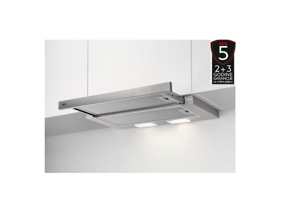 AEG 3000 ugradbena teleskopska kuhinjska napa, 60 cm, DPB3632S